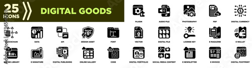 Digital Goods Icon Set Glyph