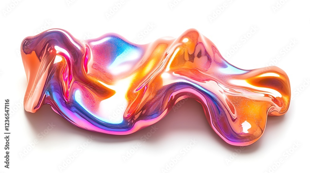 Naklejka premium Digital art studio showcase abstract colorful fluid sculptures and aesthetics