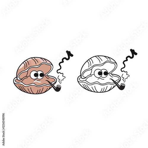 Smoking Clam Cartoon