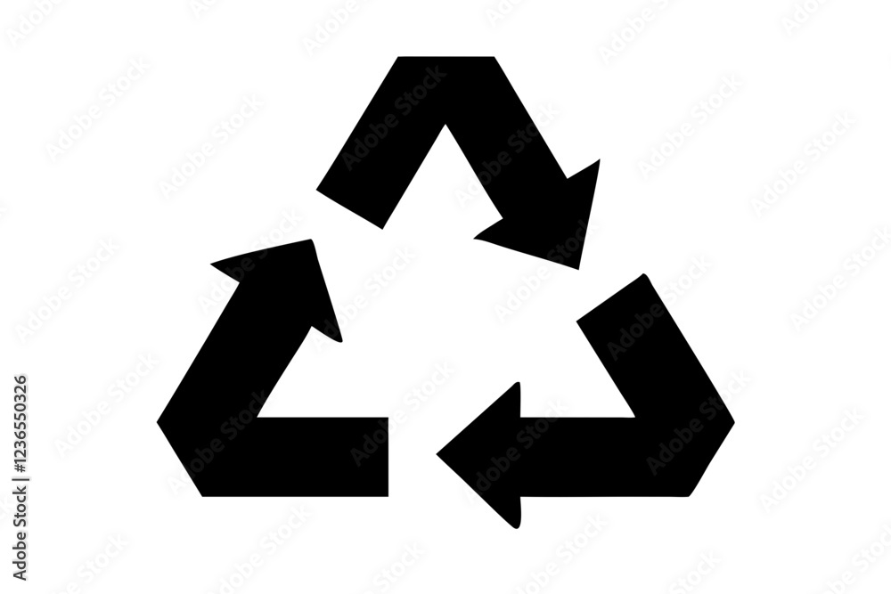 Green Recycle or Recycling Arrows - Flat Vector Icon for Environmental Projects Green Recycle or Recycling Arrows - Flat Vector Icon for Environmental Projects