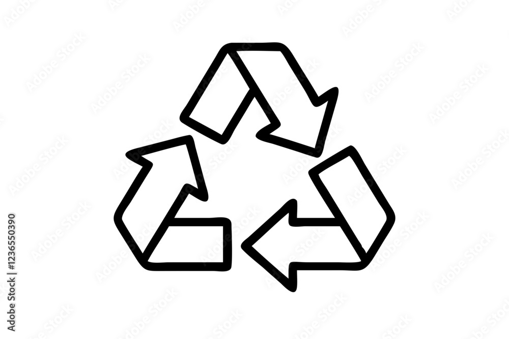 Green Recycle or Recycling Arrows - Flat Vector Icon for Environmental Projects Green Recycle or Recycling Arrows - Flat Vector Icon for Environmental Projects