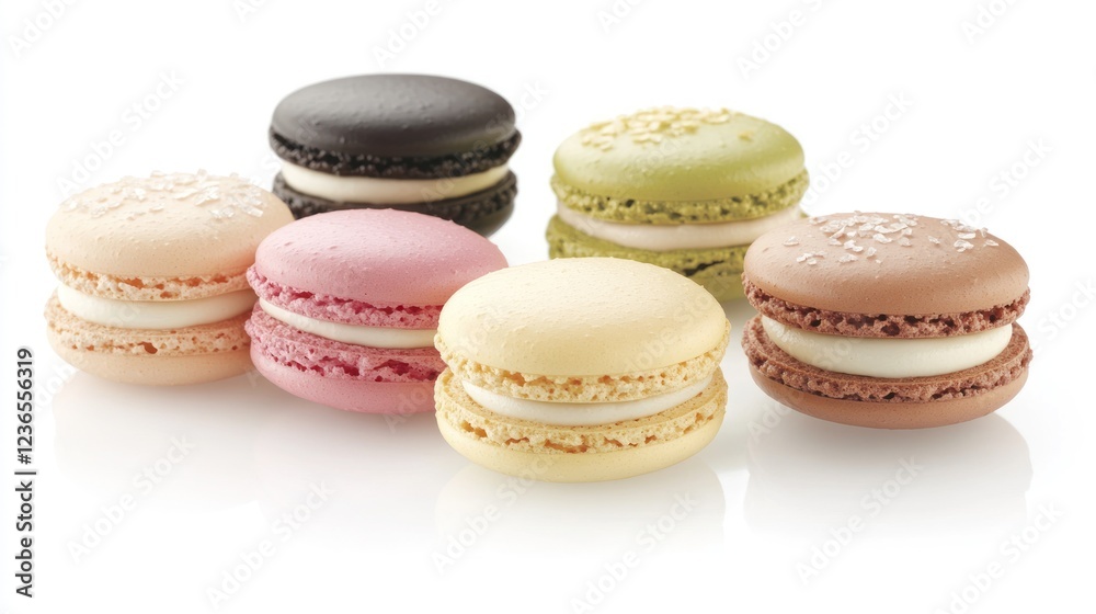 A Colorful Collection of Delicate Macarons A Colorful Collection of Delicate Macarons