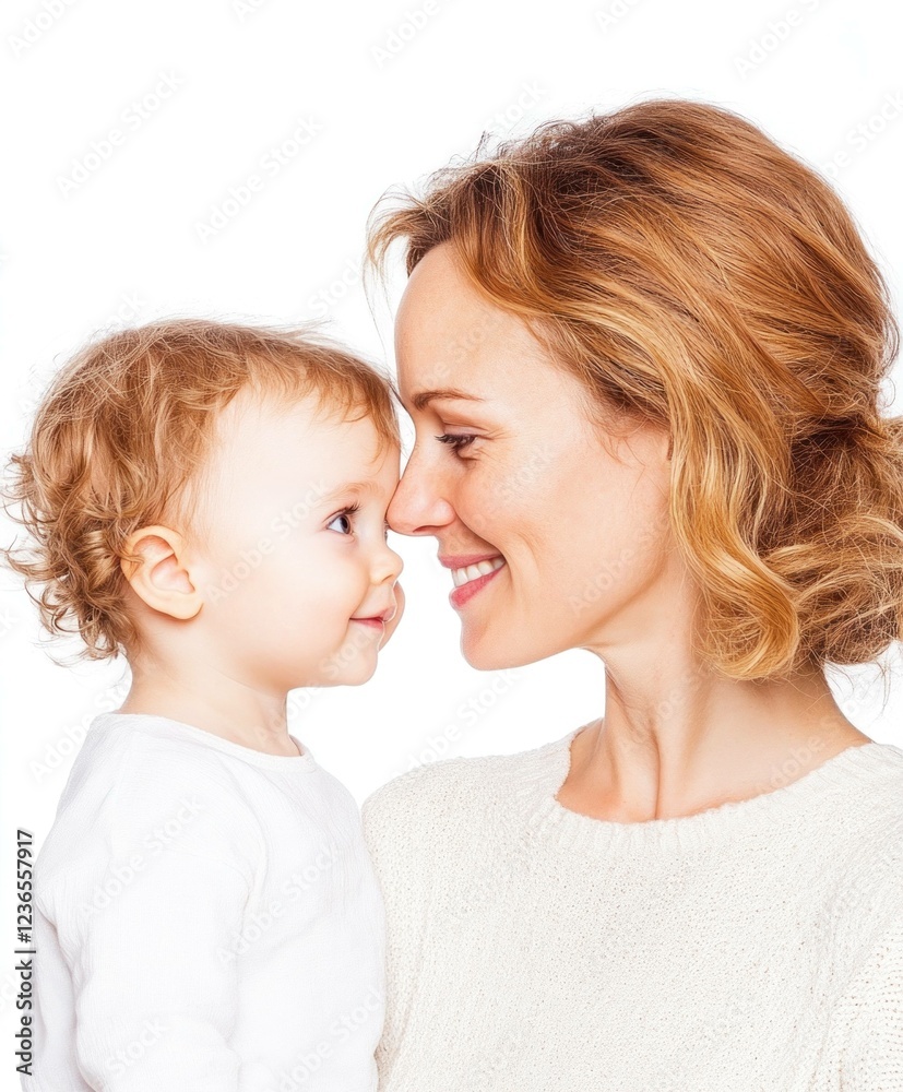 Smiling mother and baby sharing a joyful moment, showcasing love and connection in a bright and airy setting, ideal for family and parenting themes Smiling mother and baby sharing a joyful moment, showcasing love and connection in a bright and airy setting, ideal for family and parenting themes