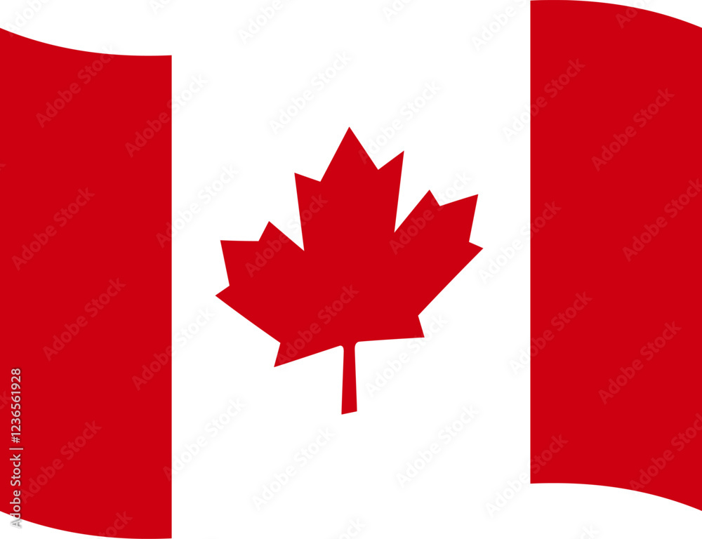 Canada waving flag illustrator of national icon Canada waving flag illustrator of national icon