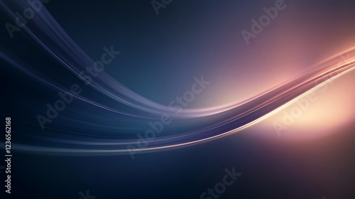 Abstract Dark Blue And Pink Swirling Lines Background
