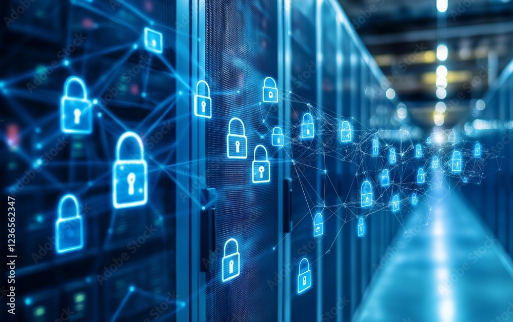 Industrial setting highlighting critical infrastructure protection with a focus on security Measures Industrial setting highlighting critical infrastructure protection with a focus on security Measures