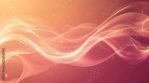 Abstract Orange and Pink Wave Design