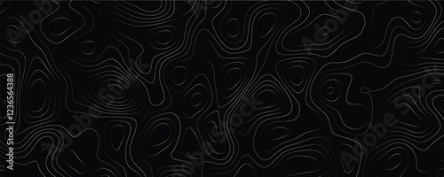 Elegant artwork with layered natural curves and innovative mapping elements

