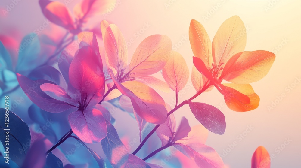 Obraz premium Vibrant Floral Aesthetic with Soft Hues