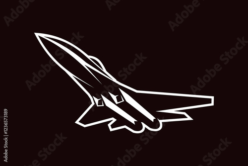 Soviet Union and Russian fighter jet icon vector illustration