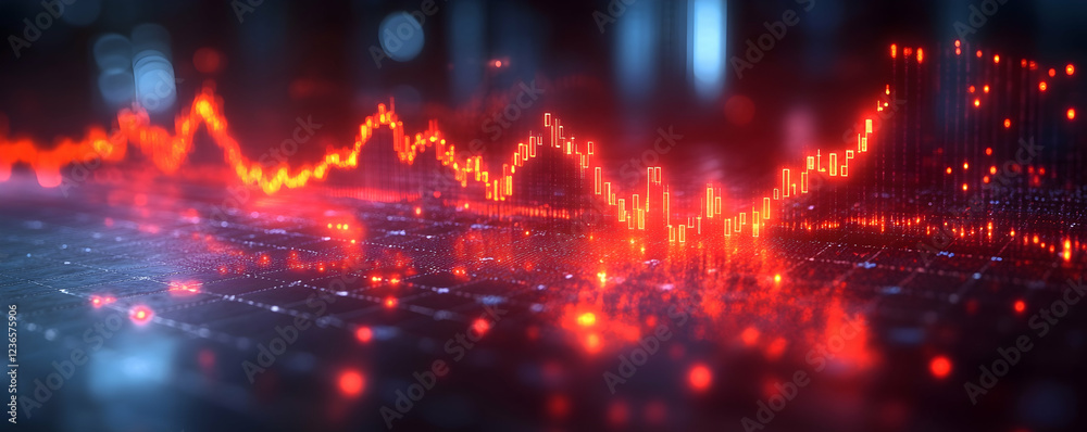 Obraz premium Economic growth chart with strong upward momentum, clear and detailed.