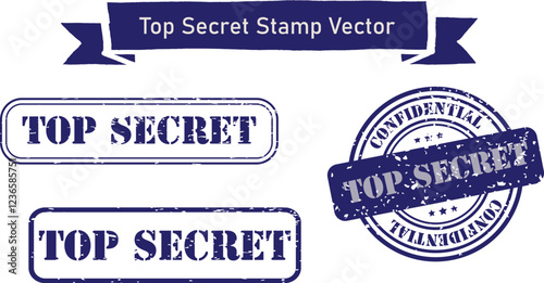 Top seceret stamp vector 