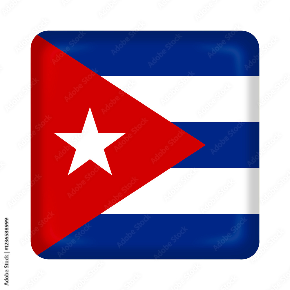 Cuba flag cube pin and badge Cuba flag cube pin and badge