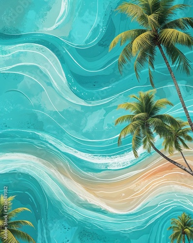 Light turquoise with gentle patterns and a summer beach vibe abstract summer concept background