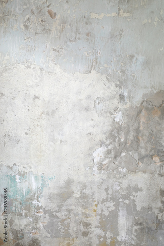 The different shades of gray, brown, and white suggest areas of damage on wall rough texture and plaster surface.
