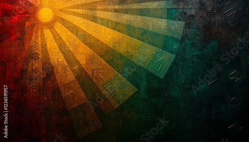 African-inspired textured background with subtle tribal patterns in Black History Month colors, black, red, yellow, and green, representing heritage and culture