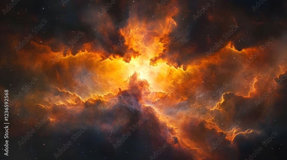 Dramatic and powerful fiery explosion with intense flames glowing embers and a turbulent chaotic apocalyptic scene Dramatic and powerful fiery explosion with intense flames glowing embers and a turbulent chaotic apocalyptic scene