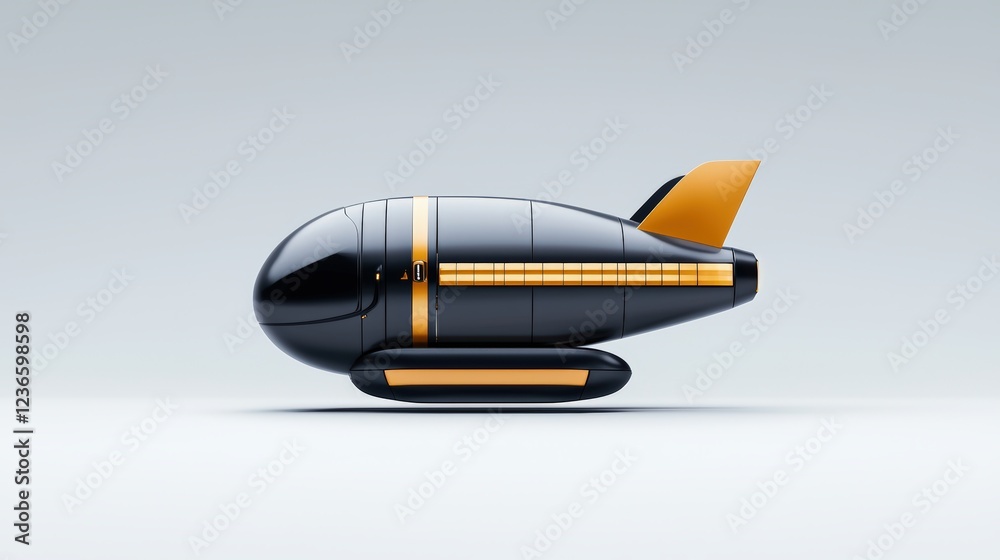 A sleek, modern rocket design with bold black and orange colors, ideal for futuristic themes and innovative concepts. A sleek, modern rocket design with bold black and orange colors, ideal for futuristic themes and innovative concepts.