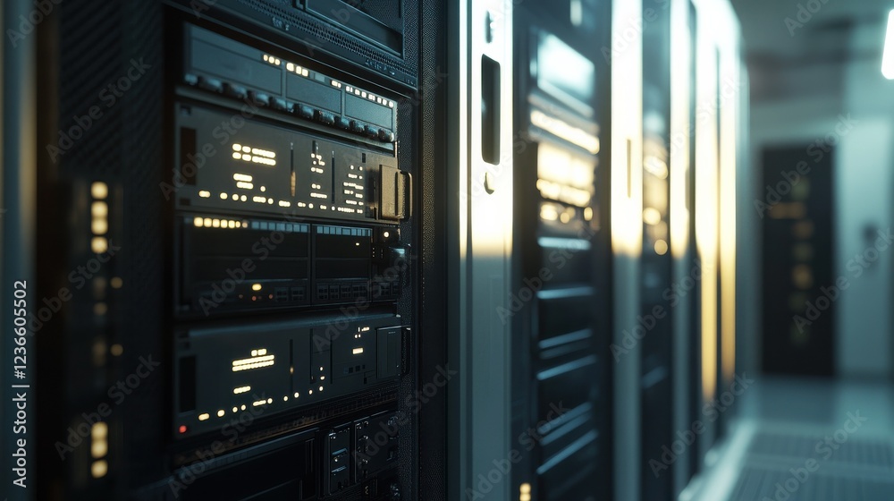 Digital data visualization server room technology imagery high-tech environment close-up view information processing Digital data visualization server room technology imagery high-tech environment close-up view information processing