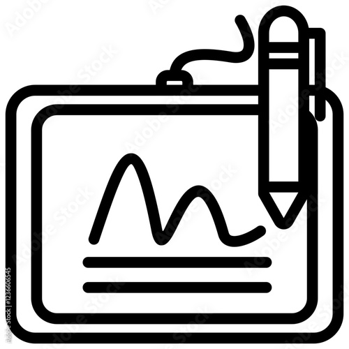 E Signature Outline Icon