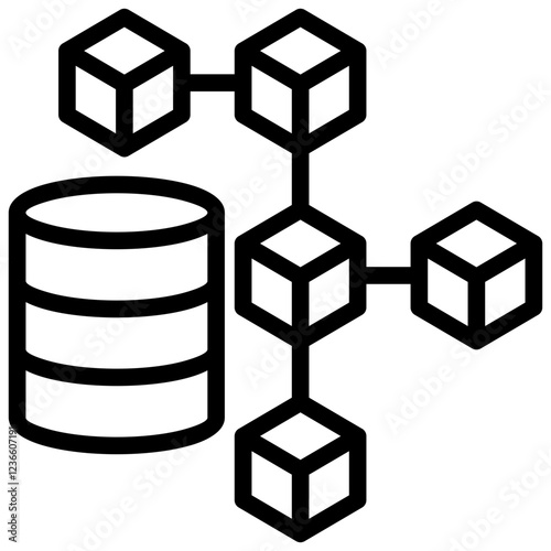 Blockchain Outline Icon