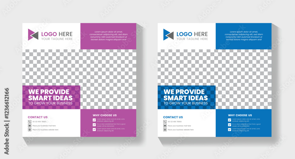 Fototapeta premium Digital Marketing Agency Social Media Post Template , Print Ready , Social Media Post Template, Social Media Post Template , Facebook Post, ,LinkedIn Post