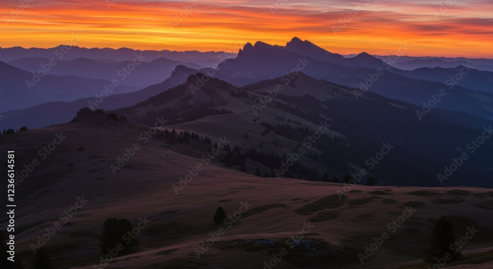 Stunning Sunset Mountain Landscape Photography Stunning Sunset Mountain Landscape Photography