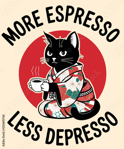 more espresso less depresso funny cat lover