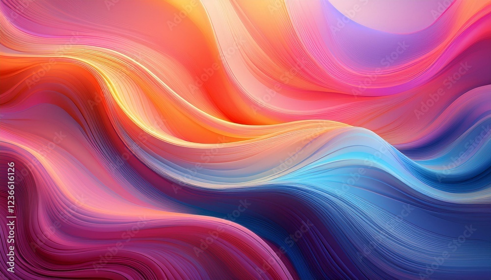 Obraz premium abstract smooth gradient pink orange blue colors