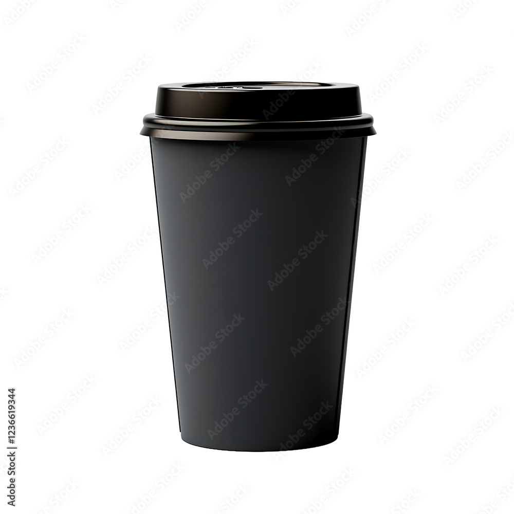 Sleek Black Coffee Cup Isolated on Transparent Background
Sleek Black Coffee Cup Isolated on Transparent Background