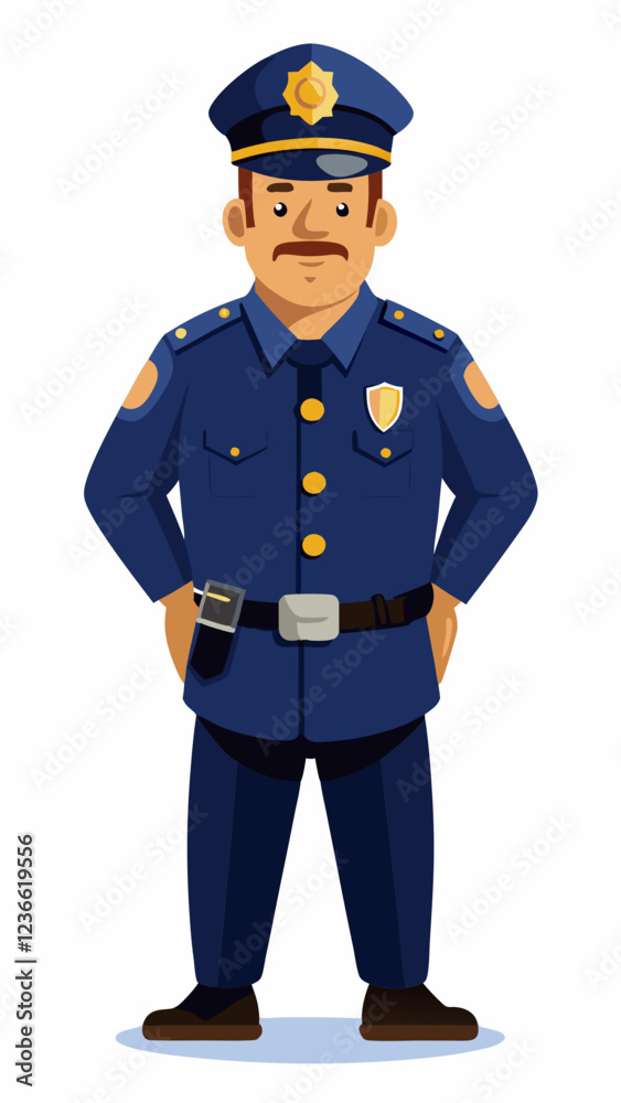 Police Officer standing confidently in uniform Police Officer standing confidently in uniform