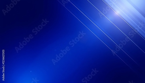  Elegant royal blue luxury background with metallic silver diagonal lines, subtle glitter, and glossy reflections for premium branding.
