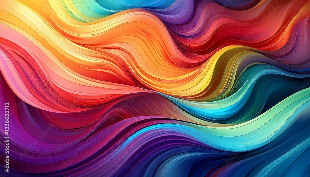 colorful curved abstract waves in a vibrant flowing design colorful curved abstract waves in a vibrant flowing design