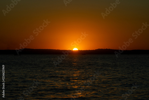 Sunset at Tocantins River from Ilha Canela (Cinnamon Island)- Tocantins, Brazil	
