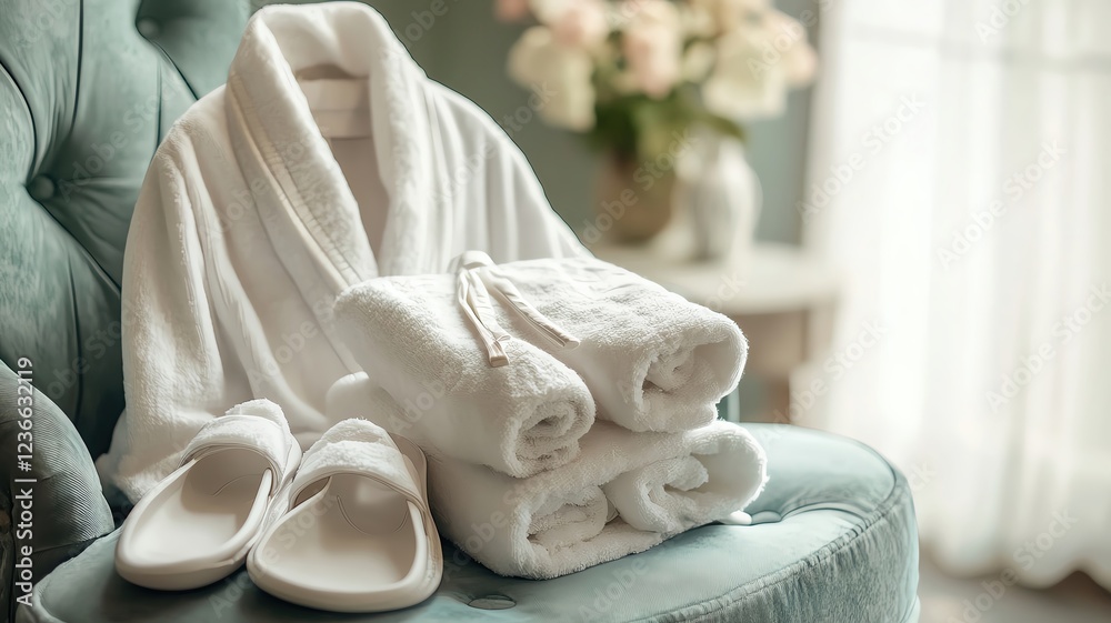 custom made wallpaper toronto digitalCozy spa essentials on a comfortable chair.