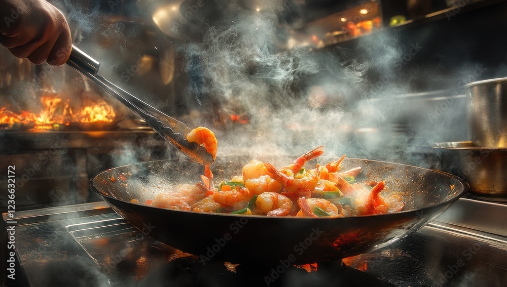 Delicious Shrimp Stir-Fry in a Wok: A Culinary Masterpiece Delicious Shrimp Stir-Fry in a Wok: A Culinary Masterpiece