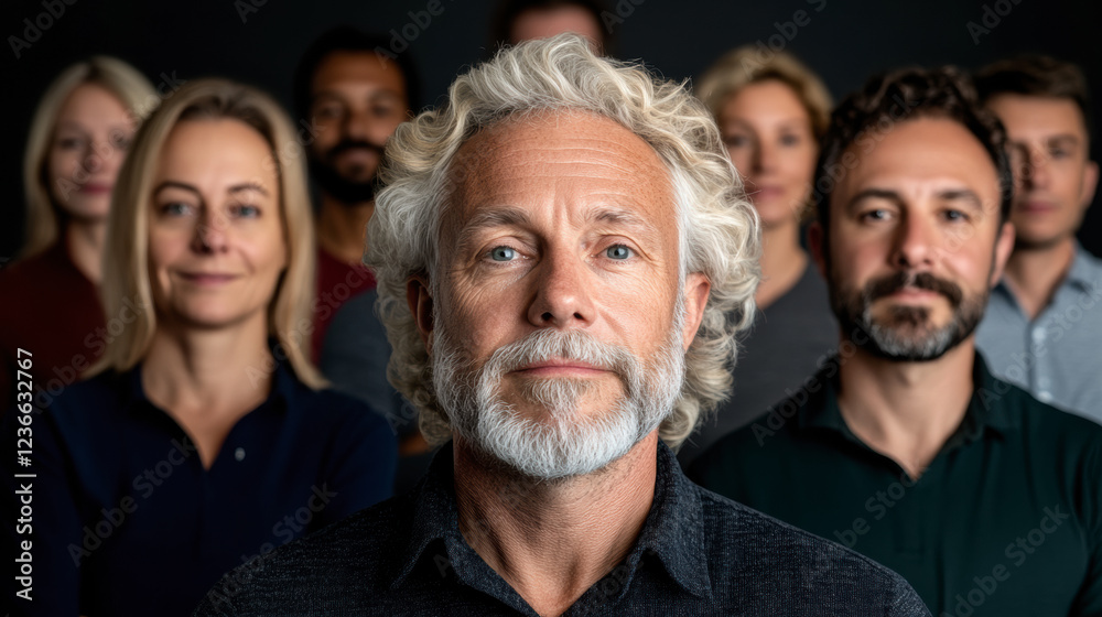 Diverse Group of Professionals With Different Expressions Posing Together in a Studio Setting Showcasing Teamwork and Collaboration Diverse Group of Professionals With Different Expressions Posing Together in a Studio Setting Showcasing Teamwork and Collaboration