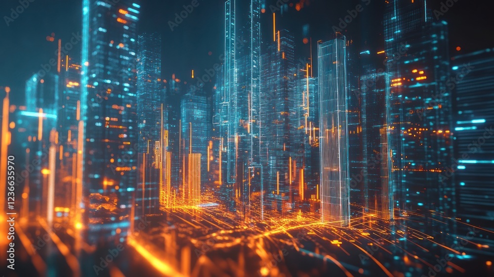 Fototapeta premium Cyberpunk Cityscape