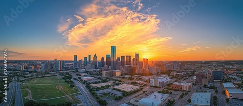 Dallas Skyline at Sunrise: A Texas Panorama