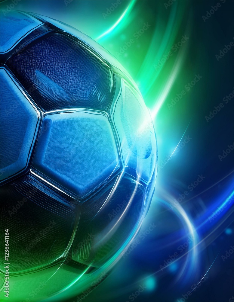 modern blue-green background for football poster