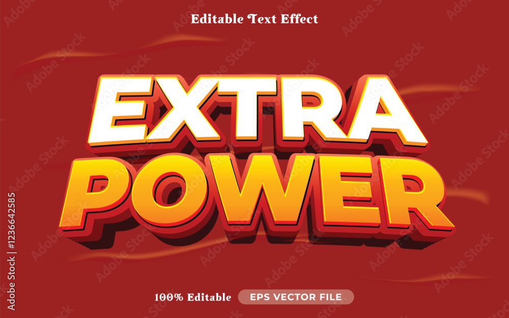Extra power editable text effect modern color shiny. bold Text style effect. Editable fonts vector files Extra power editable text effect modern color shiny. bold Text style effect. Editable fonts vector files