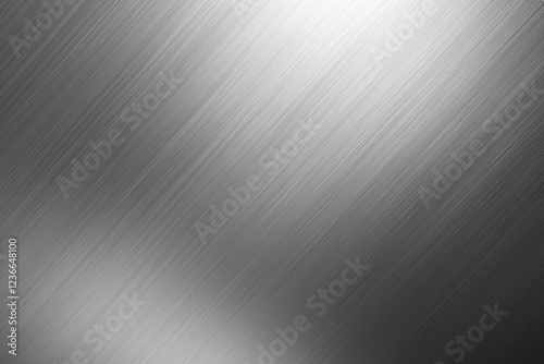 Abstract metallic background with diagonal brushed metal texture.