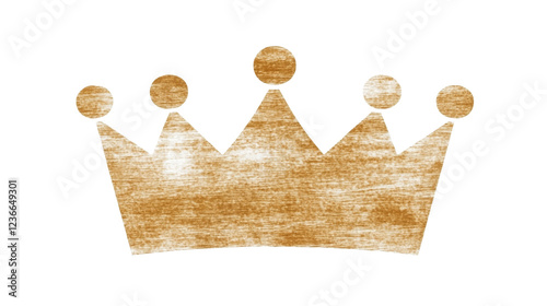 shiny gold crown with smooth curved edges and simple design, symbolizing royalty and elegance