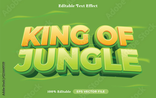 king of jungle editable text effect modern color shiny. bold Text style effect. Editable fonts vector files photo