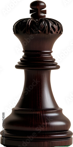 Queen chess piece background removal image, generative AI
