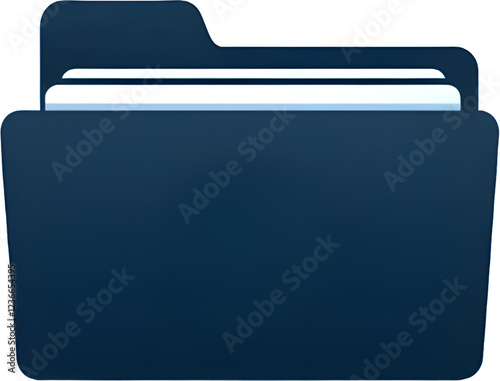 Simple document folder desktop icon, generative AI