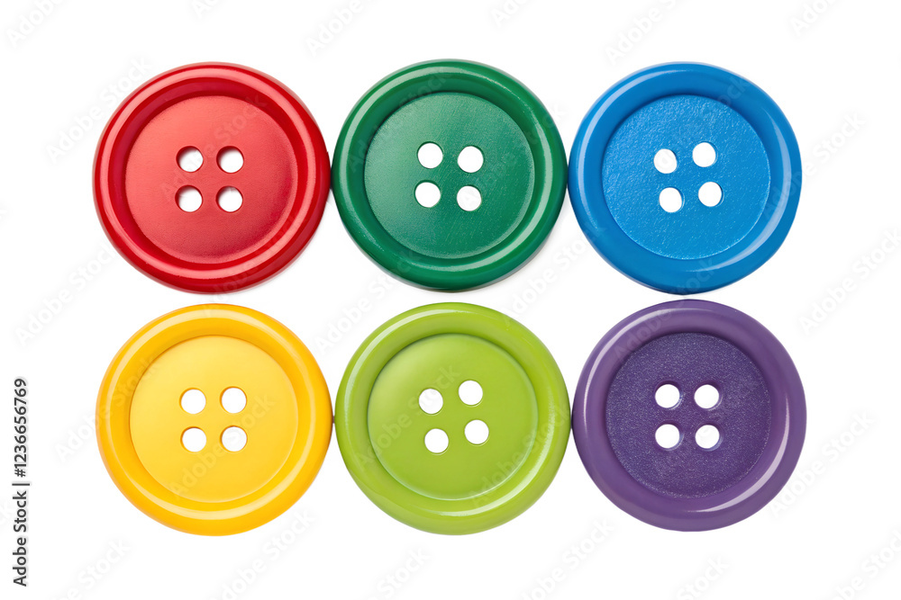 Set Of Different Colors Of Sewing Buttons Isolat Set Of Different Colors Of Sewing Buttons Isolat