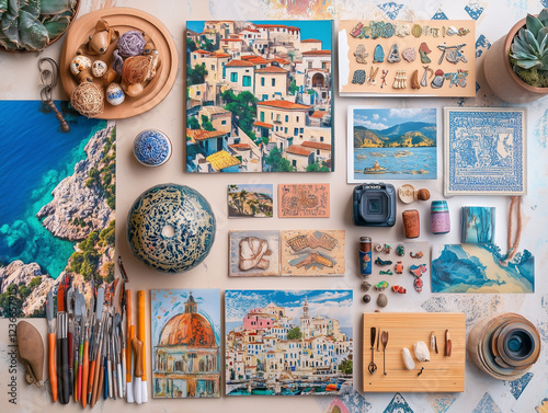 Mediterranean Coastal Town Artist's Workspace