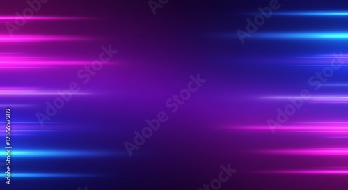 Wallpaper Mural Futuristic Neon Glow Background with Dynamic Light Streaks & Soft Orbs Torontodigital.ca