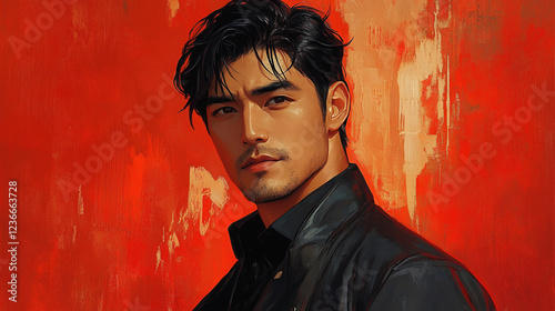 portrait of a handsome young man